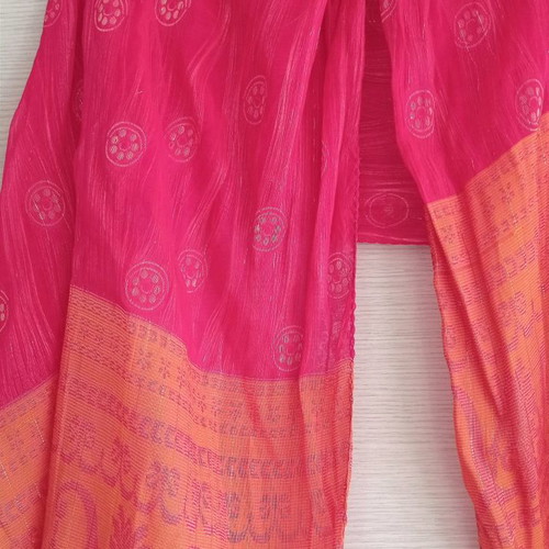 Indian scarf used in warm colors 160x65 cm