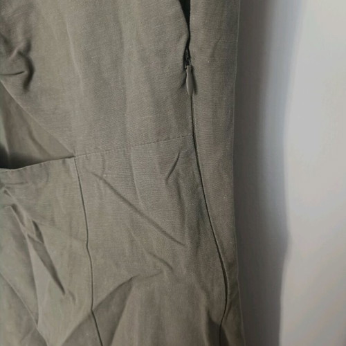 Zara linen dress short like new khaki