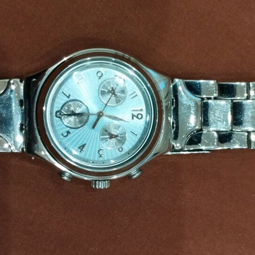Swatch chronograph practically unused, silver