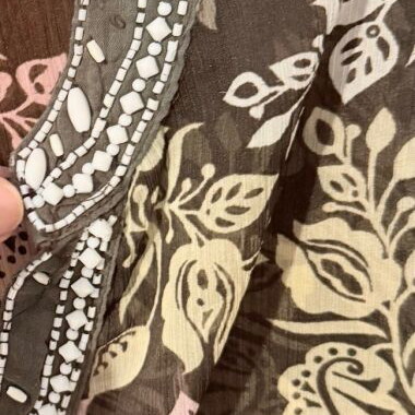 Achilleas Accessories floral transparent tunic used, V-neck, beachwear