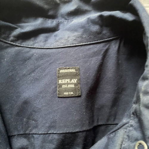 Replay dark blue shirt dress used, size S