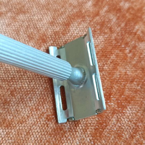 Vintage twist-to-open safety razor used