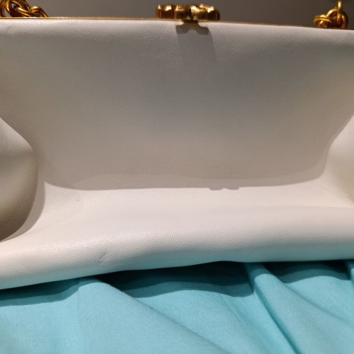 Tory Burch clutch shoulder bag off white new leather