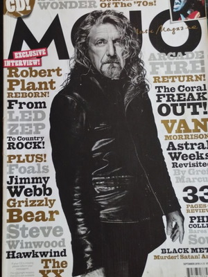 Mojo Magazine #202 used, Robert Plant cover September 2010