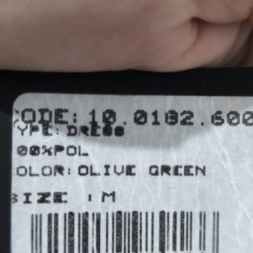 On Line long dress new, dark olive green slit