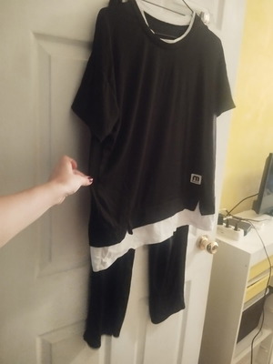 Sportswear set black medium used, breathable fabric