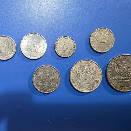 Greek Coins 14 Pieces 1967-1974 Like New