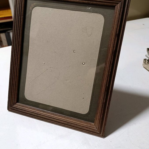 Vintage photo frames gypsum, wood and silver-plated like new