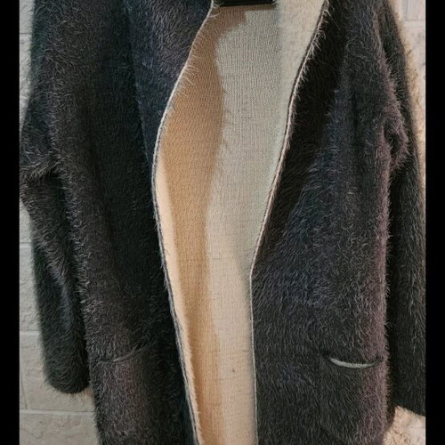 Cardigan jacket with hood like new, soft texture, size M