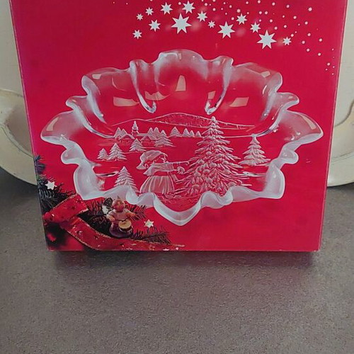 Mikasa Glas Christmas plate new, 25 cm diameter