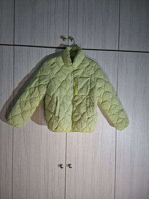 Zara Kids quilted lime jacket used, size 11-12 years
