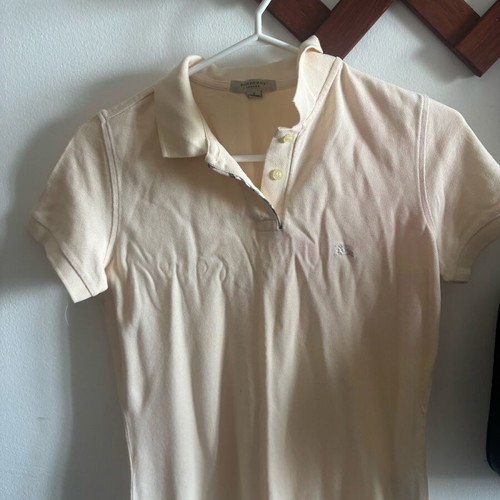 Burberry T-shirt used, size S, beige with damage on left side