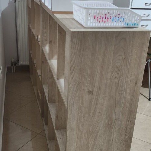 3x3 Cube Oak Wood Bookcase Shelf 1.10m x 1.10m