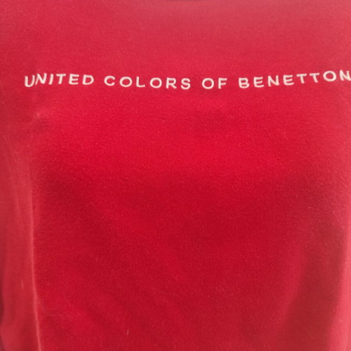 Benetton red T-shirt, size S
