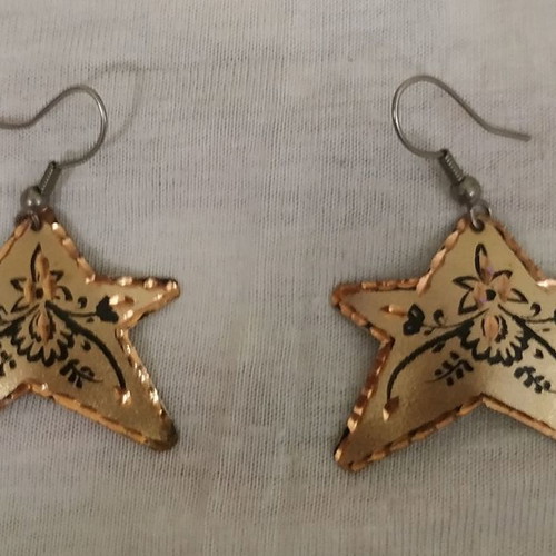 Star earrings used