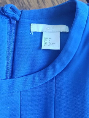 H&M dress like new, blue, size S 36 8