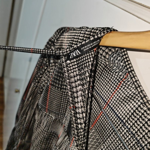 Zara long dress with check pattern, like new, size M