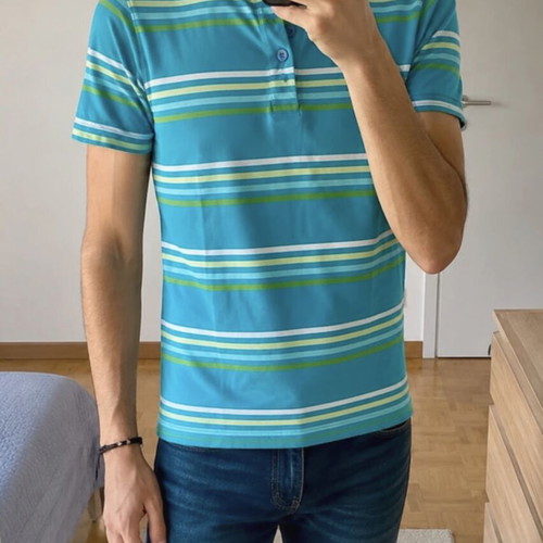 Polo shirt Strauss like new, green and turquoise, size S
