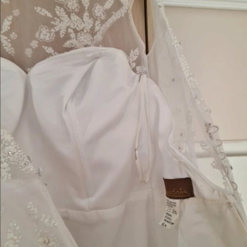Demetrios bridal dress size 6 used, romantic A-line tulle gown