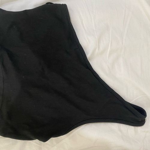 Shein Cut-Out Lace-Up Crop Top Like New, Black, XS