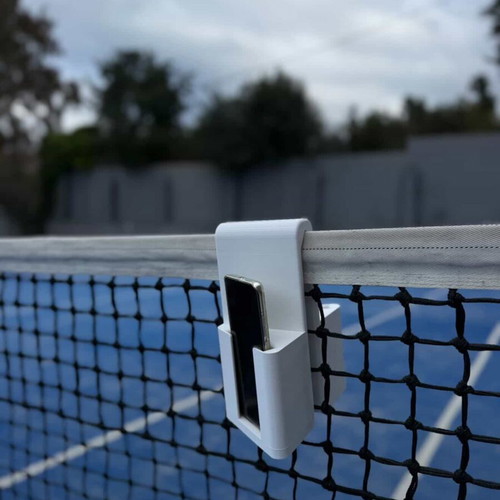 Double phone holder for tennis or padel net new