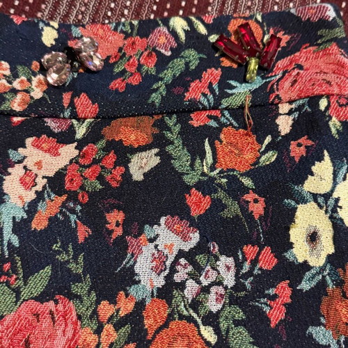 Zara floral skort new with crystals on the belt