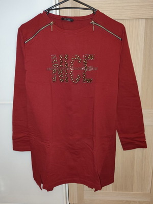 Long-sleeved blouse red, size M, like new