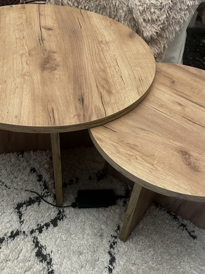 Jysk Coffee Table 70cm Diameter, 45cm Height, New, Natural Oak Color