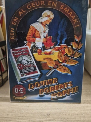 Wooden decorative sign Douwe Egberts like new, 13×18 cm