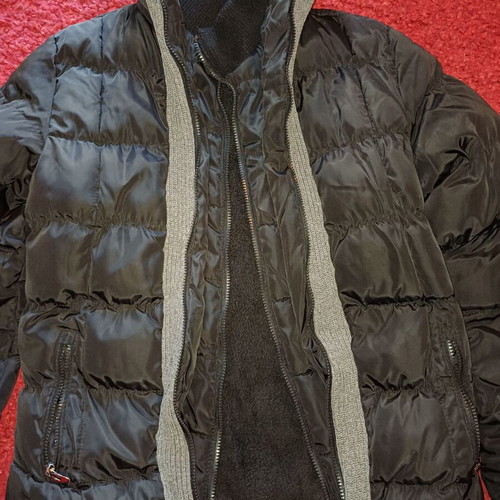 Puffer jacket black with gray details Ativo Fashion Wear like new