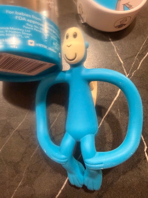 Matchstick Monkey teether like new with Mam pacifier gift