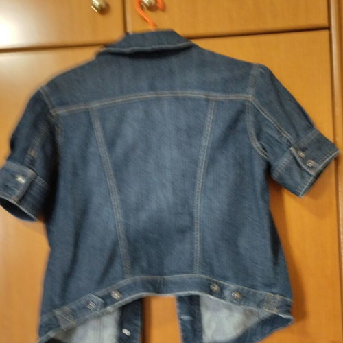Prenatal short-sleeve denim jacket like new, dark blue, size M