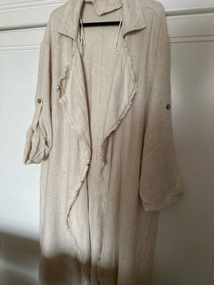 Linen kimono Zara like new, beige, oversize without belt