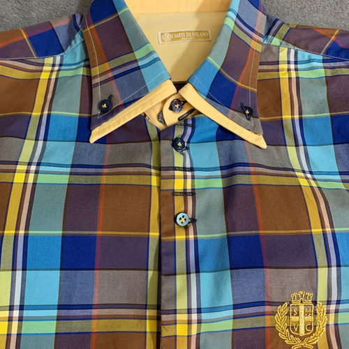 I Sarti di Milano multicolor cotton shirt XXL