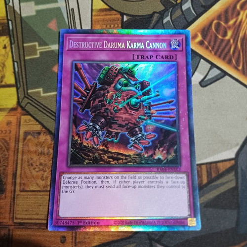Destructive Daruma Karma Cannon Yu-Gi-Oh! card near mint