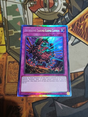 Destructive Daruma Karma Cannon Yu-Gi-Oh! card near mint