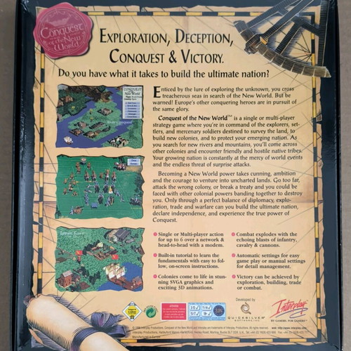 Conquest Of The New World PC CD-ROM like new, Big Box