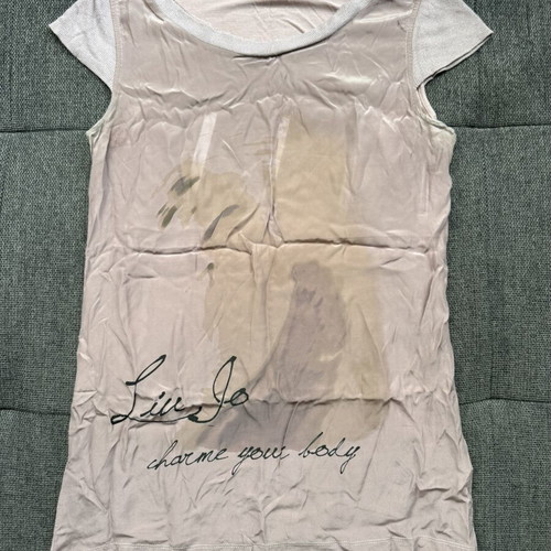 Liu Jo women's silk T-shirt y2k size M like new, purple