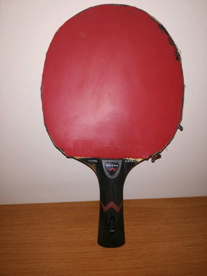 Stiga Royal 5-star ping pong paddle used, carbon, flared handle
