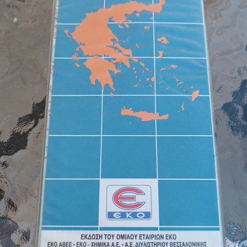 EKO road tourist map used, vintage