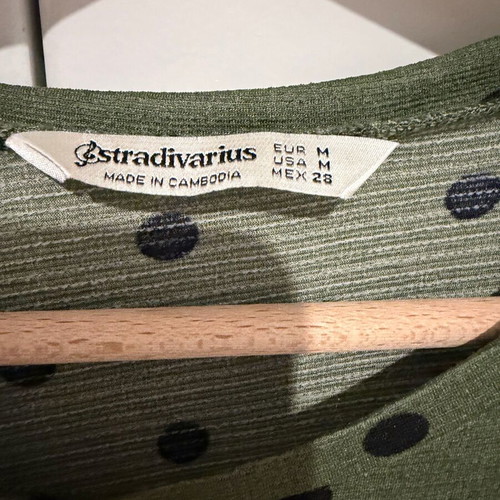 Stradivarius mini dress size M like new, black and green