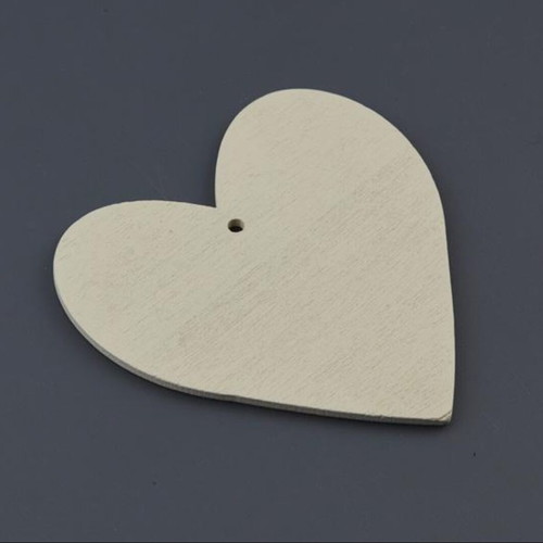 Wooden wish frame new heart-shaped 36x40cm with 20 hearts