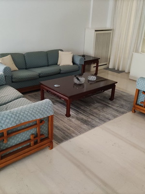 Sofa set, three-seater, two-seater and armchair