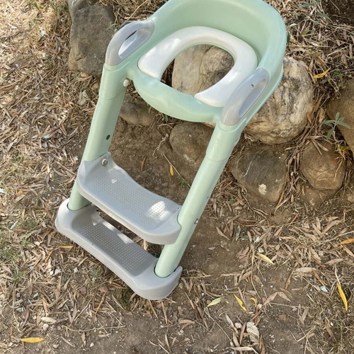 Child toilet seat with steps
