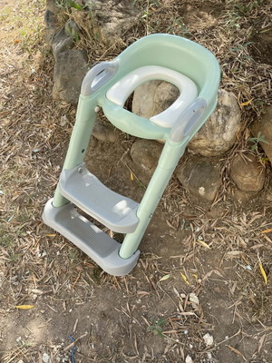Child toilet seat with steps