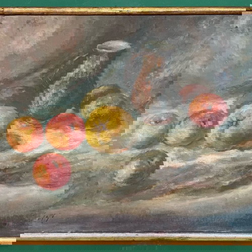 Έργο τέχνης Δ. Λίτσα μεταχειρισμένο, νεκρή φύση σε κορνίζα