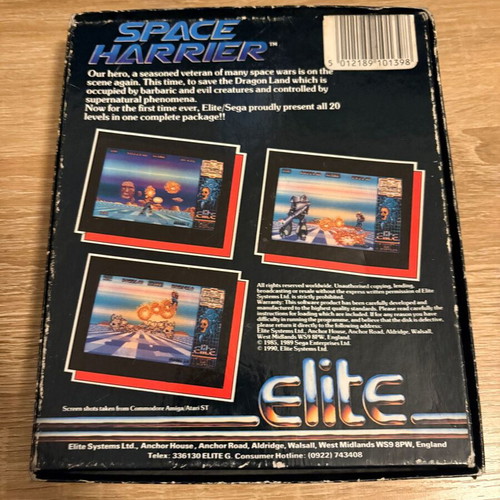 Space Harrier Vintage Big Box IBM PC Game used