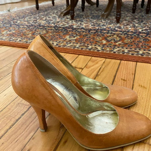 Vintage Ormes leather heels used, size 38, brown
