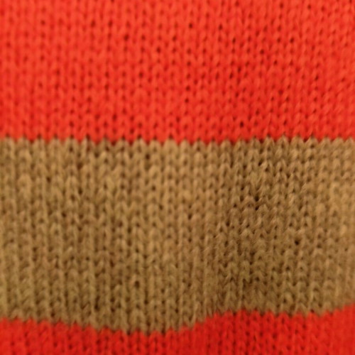 Knitted crop top Karavan new, beige and coral