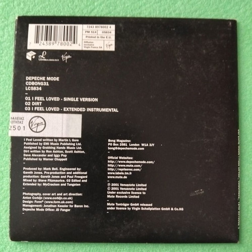 Depeche Mode I Feel Loved CD